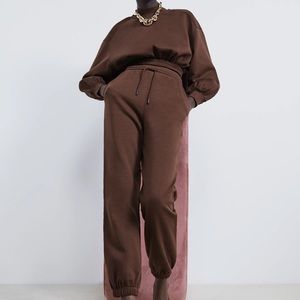 Zara brown TRF sweatpants
